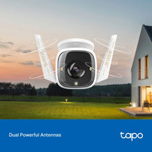 Load image into Gallery viewer, TP-Link Tapo Outdoor Security Wi-Fi Camera, K QHD (2560x1440), 2.4GHz, 2T2R, 2 × External Antennas, 1 × Ethernet Port, Smart AI Detection, Tapo-C320WS
