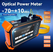 Load image into Gallery viewer, Tahlitech MOT-31 multi-function OTDR Optical Fiber + Network Cable Testing, IP Scan, Port Flashing and Other Network Tests
