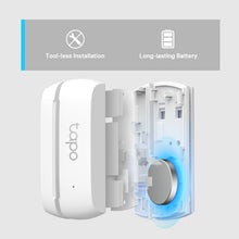 Load image into Gallery viewer, TP-Link Smart Door/Window Sensor, 868MHz, battery powered(1*CR2032), 3m tape paste, monitors the opening &amp; closing of windows, doors, cabinets, fridge
