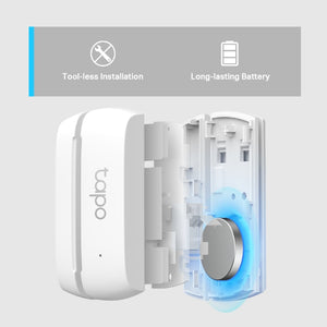 TP-Link Smart Door/Window Sensor, 868MHz, battery powered(1*CR2032), 3m tape paste, monitors the opening & closing of windows, doors, cabinets, fridge