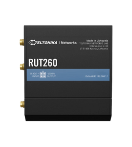 Teltonika RUT260 4G LTE Cat 6 Router, WiFi 4, 1x WAN(100Mbps) port, 1x LAN(100Mbps) ports, Cellular speeds of up to 300Mbps with carrier aggregation