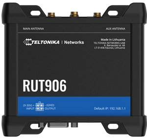 Teltonika RUT906 LTE Cat 4 GNSS antenna or DinRail Router, Dual-SIM, 1 x 100Mbps WAN port, 3 x WAN 100 Mbps ports, MoDBUS RS232/RS485 LTE Router