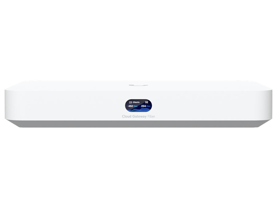 Ubiquiti 10G Multi-WAN UniFi Cloud Gateway Fiber, 1x 10Gbps WAN port, 4x 2.5Gbps LAN Ports, one with 802.3at (PoE+) PoE output, 2x SFP+ | UCG-Fiber