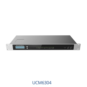 Grandstream GS-UCM6304 VoIP PBX, featuring 300 Simultaneous Calls, 2000 SIP clients, LCD Display, OPUS Supported, with 4x FXS and 4x FXO