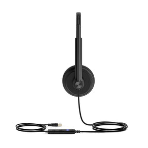 Yealink UH34 Lite Dual Earpiece USB Headset with Foam Ear Cushions - Professional Quality Audio for Business Calls and Music Listening
