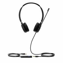 Load image into Gallery viewer, Yealink UH36 Dual Headset with USB &amp; 3.5mm, USB 2.0 and 3.5mm headset jackIn-line call / volume controls, Dual-earpiece, Soft leatherette ear cushions
