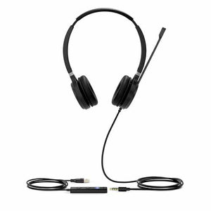 Yealink UH36 Dual Headset with USB & 3.5mm, USB 2.0 and 3.5mm headset jackIn-line call / volume controls, Dual-earpiece, Soft leatherette ear cushions