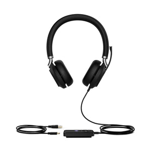 Yealink UH38 Dual Earpiece Headset with USB and Bluetooth - Professional Quality Audio for Business Calls and Music Listening