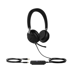 Yealink UH38 Dual Earpiece Headset with USB and Bluetooth - Professional Quality Audio for Business Calls and Music Listening