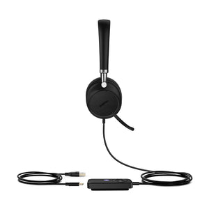Yealink UH38 Dual Earpiece Headset with USB and Bluetooth - Professional Quality Audio for Business Calls and Music Listening