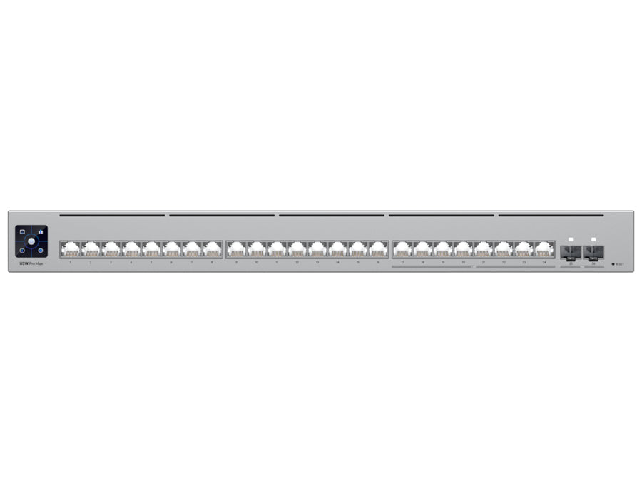 Ubiquiti UniFi Pro Max Switch 24 with 16 Gigabit 8x 2.5Gbps 2SFP+  fully managed, Layer 3 10Gbps fibre uplinks, Etherlighting switch | USW-Pro-Max-24