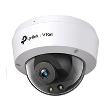 Load image into Gallery viewer, TP-Link VIGI 4MP Full-Color Dome Network Camera, IR/White Light, PoE/12V DC, 2.8 mm Fixed Lens, Built-In Microphone, micro-SD Slot, IK10, IP67
