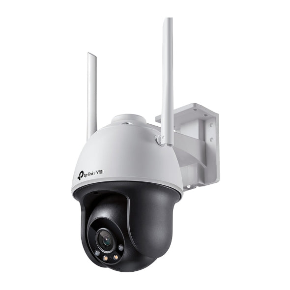 TP-Link VIGI 4MP Full-Color Wi-Fi Pan/Tilt Network Camera, IR/White Light, 12V DC, 4 mm Fixed Lens, Built-In Microphone, Speaker, micro-SD Slot, IP66