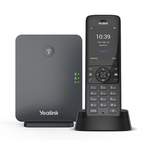 Yealink W78P DECT IP Phone, High-performance cordless DECT handset & base station, supports up to 10 handsets, 20 simultaneous calls, Incl. W70B, W78H