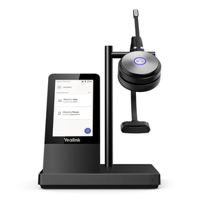 Yealink DECT Wireless On-Ear Mono Headset with Touch Screen Base Station - Enjoy Clear Calls and Comfort with the Latest Technology