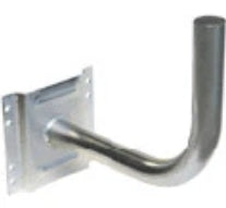 Wall Bracket - 90 Degree Bend - 38mm diameter, 38mm Bracket 250H x 400D, Masts & Brackets, Antenna Mounts & Brackets, WB-300-30