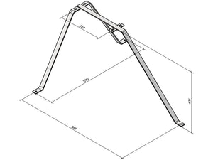 Wall Bracket - Large, 470mm (tripod) Non-galvanised, Antennas & Masts, Aluminium Poles & Brackets, Wall Brackets, ideal for Mounting Antennas to Walls