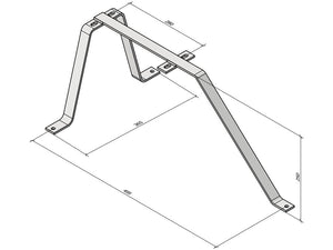 Wall Bracket - Medium - 250mm (tripod), Antennas & Masts, Aluminium Poles & Brackets, Wall Brackets, ideal for Mounting Antennas to Walls, WB-250-15