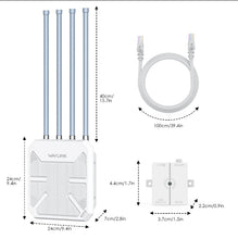 Load image into Gallery viewer, WavLink WiFi6 Indoor/Outdoor Dual Band 2.4G+5G AX1800/AX3000 Long Range IP67 WiFi Mesh Extender 4x8dBi High-gain Antennas
