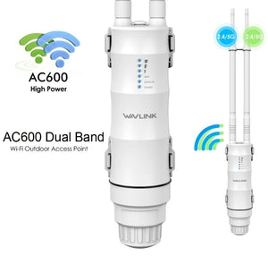 Wavlink High Power AC1200/600/300 Outdoor Repeater AP WiFi Router Dual Dand 2.4G+5Ghz Long Range Extender
