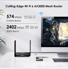 Load image into Gallery viewer, WavLink WiFi6 Indoor/Outdoor Dual Band 2.4G+5G AX1800/AX3000 Long Range IP67 WiFi Mesh Extender 4x8dBi High-gain Antennas

