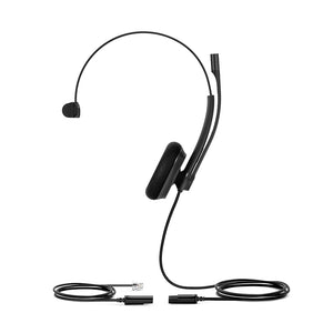 Yealink YHS34 Lite Mono Headset with RJ-9 and Foam Ear Cushions, Plug and play, HD Voice - Perfect for Professional Calls and Music Listening