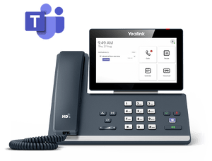 Yealink MP58-WH E2 Premium IP Phone with Bluetooth Handset for Microsoft Teams, with 7-inch adjustable touch screen, Excludes PSU