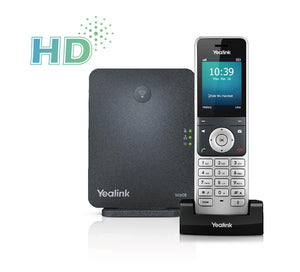 Yealink W60P DECT handset + Base, Includes W60B Base and W56H Handset, 2.4" 240x320 Pixel Back Light Colour LCD Display, 1 x Ethernet Ports 10/100 PoE