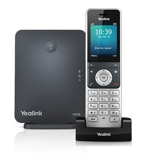 Yealink W60P DECT handset + Base, Includes W60B Base and W56H Handset, 2.4" 240x320 Pixel Back Light Colour LCD Display, 1 x Ethernet Ports 10/100 PoE