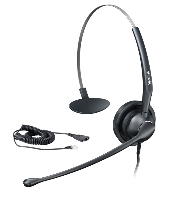Yealink YHS33 Professional Call Center Headset, Quick Disconnect, over-the-head style headset which is made for office worker, SOHO, call center staff