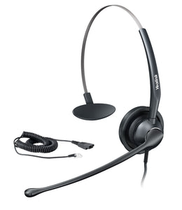 Yealink YHS33 Professional Call Center Headset, Quick Disconnect, over-the-head style headset which is made for office worker, SOHO, call center staff