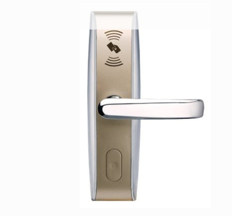 ZKTeco Mifare Hotel Lock (Right Door Lock), RFID Hotel Lock with Zinc-Alloy housing, bright chrome finish, ZKBiolock Hotel Lock System, Access Control