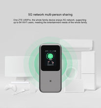 Load image into Gallery viewer, Unlocked Original ZTE Portable WiFi 5G Router MU5120 WIFI 6 10000mAh 3600Mbps NSA+SA Mobile Hotspot 5G Router With Sim Card Slot
