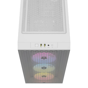 CORSAIR 3000D RGB Tempered Glass Mid-Tower PC CASE - White