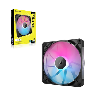 CORSAIR RX Series; iCUE LINK RX140; 140mm Fan; Single Pack, Fan diameter: 14 cm, 1700 RPM rotation, Maximum airflow: 94.7 cfm, Product colour: Black