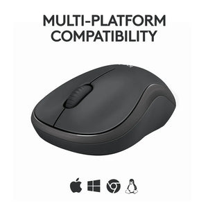 Logitech M240 Silent Bluetooth Mouse, Ambidextrous, 3 Buttons, wireless mouse - Graphite, 910-007119