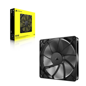 CORSAIR RS140 140mm PWM Fan, Fan diameter: 14 cm, Rotational speed (min): 330 RPM, Rotational speed (max): 1700 RPM, Maximum airflow: 95.5 cfm, White