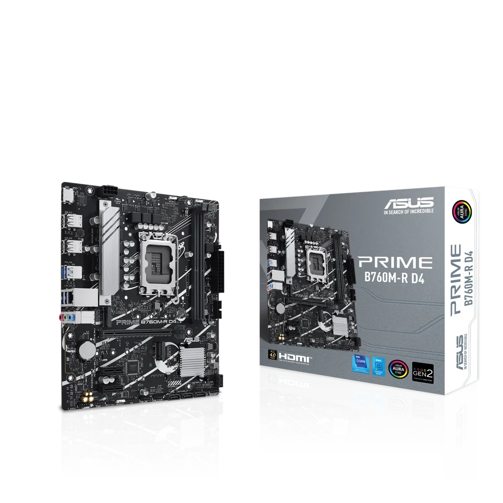 ASUS Motherboard LGA1700/12/13/14th Gen/DDR4/2xDIMM/MAX64GB/ 2xM.2/4xSATA/ 1xPCIe4x16/ 2xPCIe4x1/1xHDMI/1xVGA/PS2/6xUSB