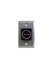 Load image into Gallery viewer, ZKTeco Access Control Exit Button No Touch, Contact rating: 3A/AC120V, DC30V, Input 12VDC, Lifespan 500 000, Stainless steel plate, Door Accessory
