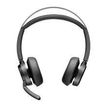 Load image into Gallery viewer, Poly Voyager Focus 2 Stereo USB-A Bluetooth Wireless Headset Rechargeable Li-ion BT700 Bluetooth USB adapter 76U46AA
