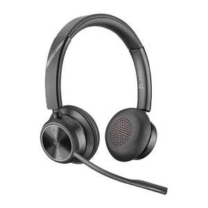 Poly Savi 7320 UC MS Stereo Wireless Headset with D400 USB Type-A DECT Adapter, USB Type-A to USB Type-C Adapter and Charging Stand 8L553AA