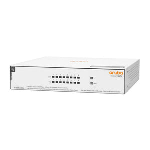 HPE Aruba Instant On 1430 8G 8-port PoE 64W GbE Unmanaged Switch with 8x RJ-45 autosensing Class4 PoE 10/100/1000 ports R8R46A