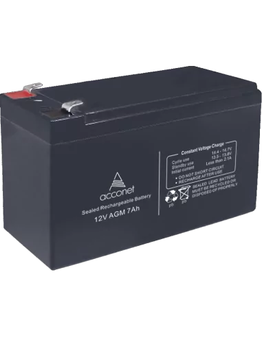 Acconet 12V AGM 7Ah, Battery Backup, 12V 7Ah VRLA battery, Power and Surge, UPS and Solar, Backup Power, Batteries, AC-bat-VRLA-12V7Ah