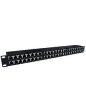 Load image into Gallery viewer, Acconet 48 Port RJ45 Patch Panel, 2U, Black, Compatible with CAT5 and CAT6, Cabling &amp; Cabinets, Cabinets &amp; Racks Accessories, Patch Panel
