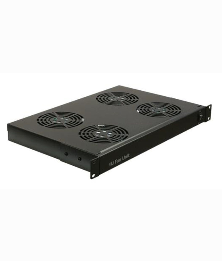 Acconet Fan Unit, 4 Fans, 1U, Black, Power Switch, C14 Power Connector, Power cable not included, Cabling and Cabinets, Cabinets & Racks, Accessories