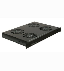 Acconet Fan Unit, 4 Fans, 1U, Black, Power Switch, C14 Power Connector, Power cable not included, Cabling and Cabinets, Cabinets & Racks, Accessories