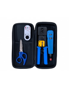 Acconet Installer Kit, RJ45 Pass Through Crimper, Punch Tool, Cable Stri-pping Tool and Electrician Tools, Cabling & Cabinets, LAN Cable & Connectors