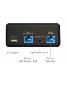 Acconet PoE Mini-UPS with 802.3at PoE Standard - for uninterrupted power to wireless CPE, Router or Wi-Fi access point - USB for cellphone charging