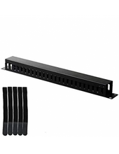 Load image into Gallery viewer, Acconet Server Rack Cable Management Bracket 1U, Black, Sever Rack Accessory, Cabling and Cabinets, Cabinets and Racks, Bracket Accessories, RM-cm-1U
