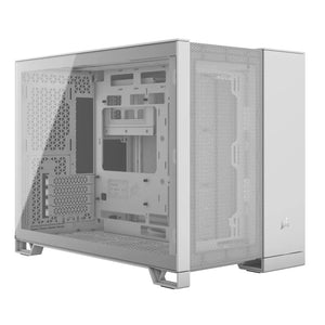 Corsair 2500D Airflow Micro ATX Dual Chamber PC Case, Midi Tower, PC CASE, White, ATX, 18 cm, 40 cm, Width: 304 mm, Depth: 469 mm, Height: 376 mm